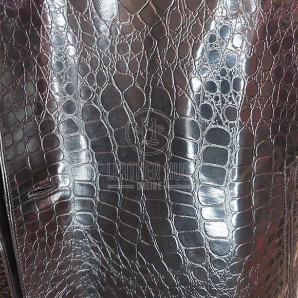 Morpheus Leather Trench Coat The Matrix Laurence Fishburne - Picture 3 of 6